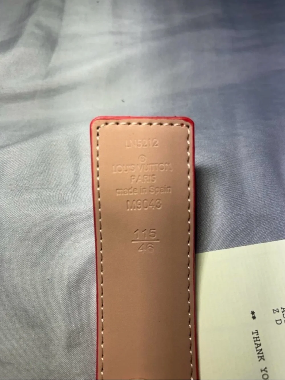 Louis Vuitton Red Logo Graphic Canvas Belt with Black LV Buckle
